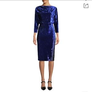 Red velvet Badgley Mischka dress